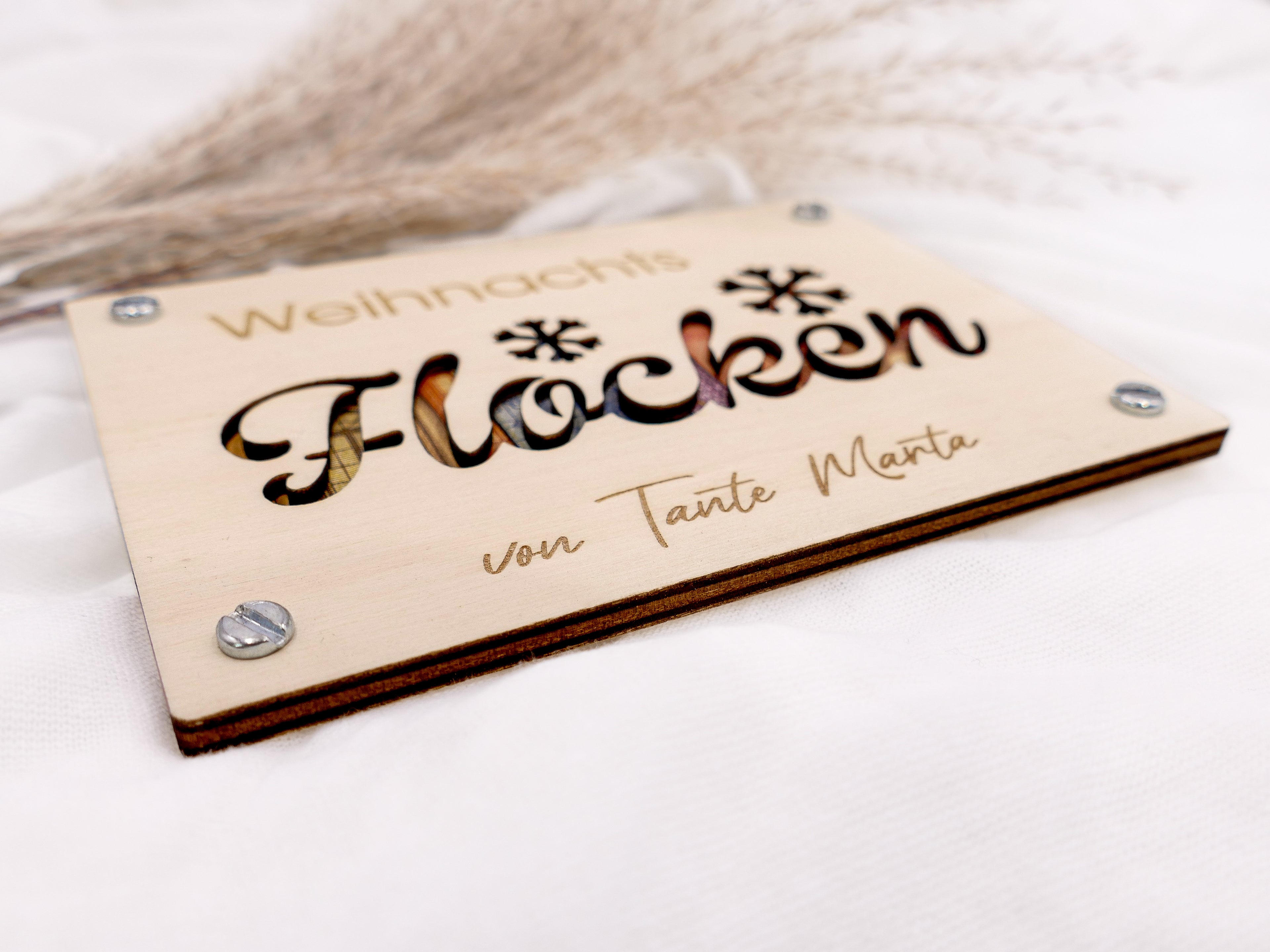 Geldgeschenk-Karte WEIHNACHTS FLOCKEN
