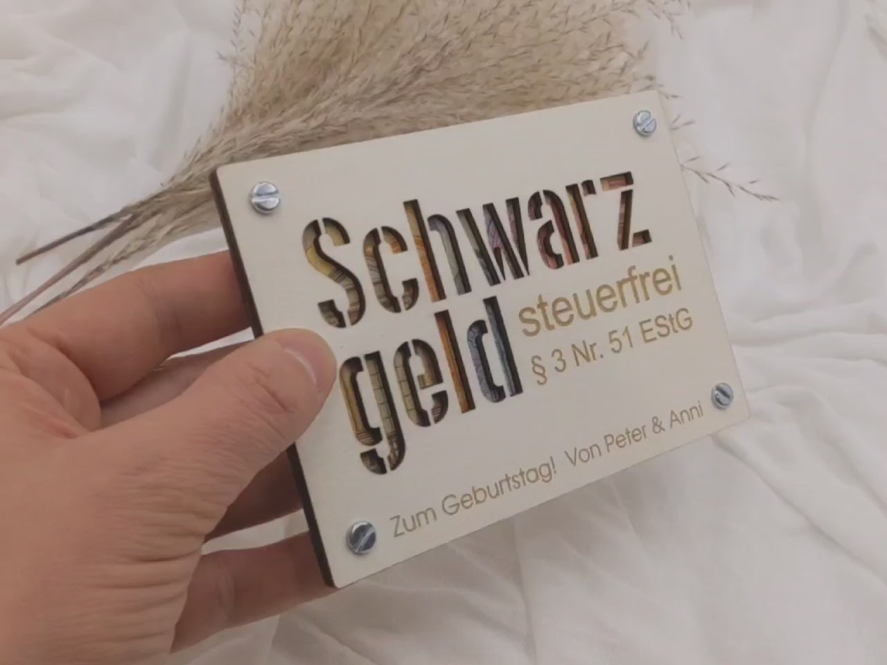 Geldgeschenk-Karte SCHWARZGELD